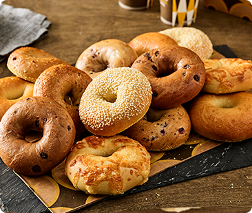 A dozen bagels for $9 Mondays