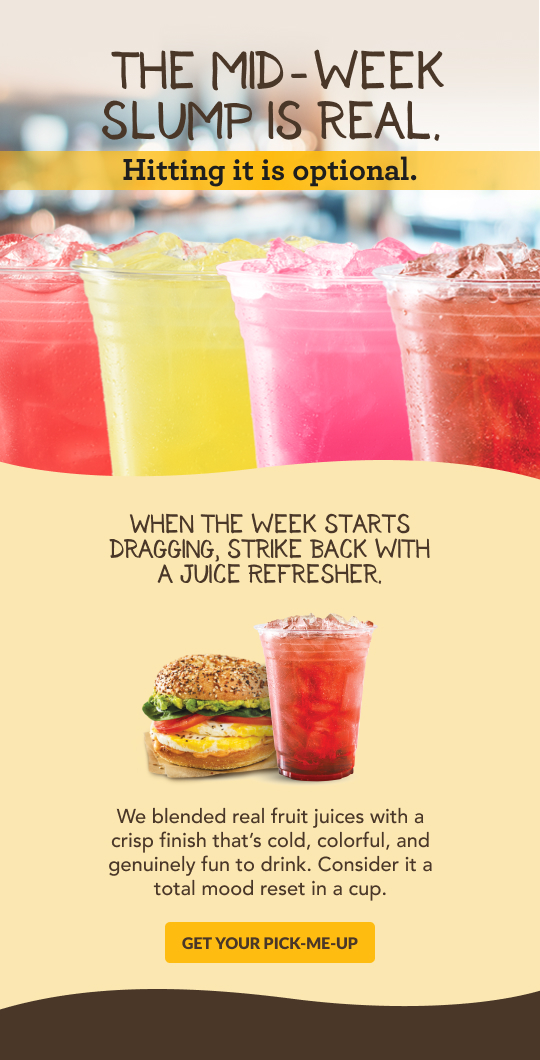 Grab a Juice Refresher and beat the weekly slump